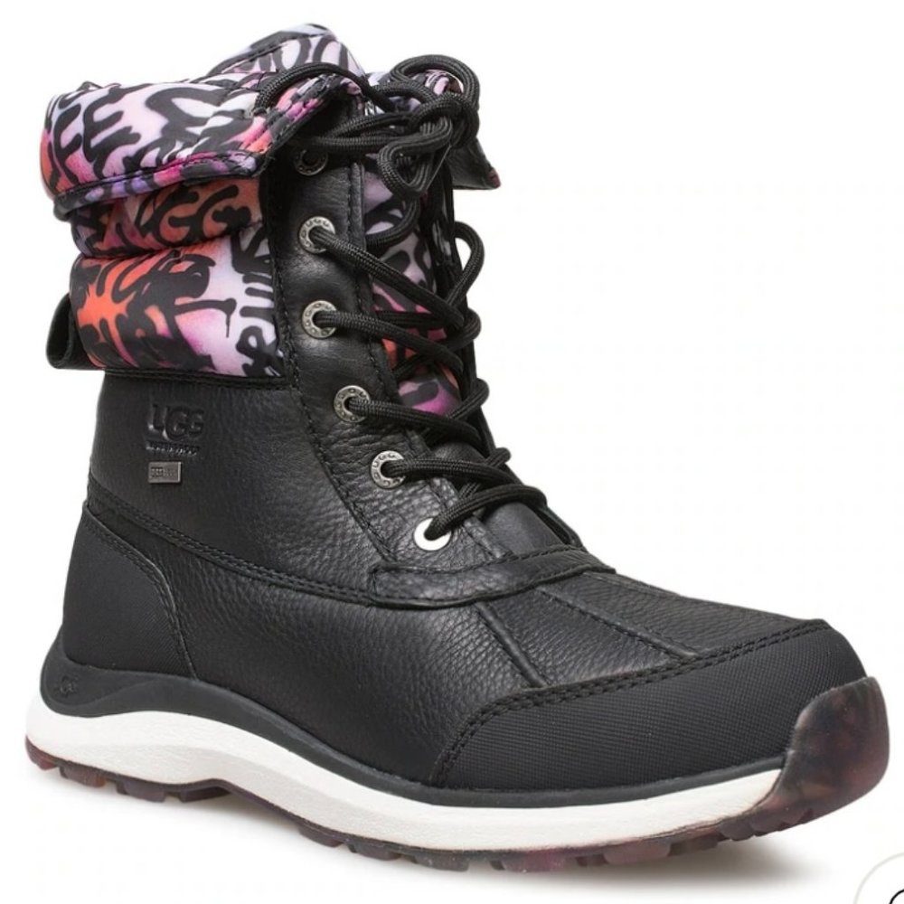 New without tags UGG Adirondack III Graffitti Black Boots Size 9